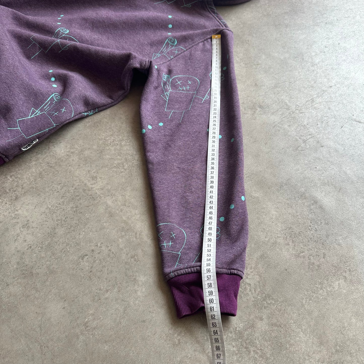 Nomis Purple Graphic Zip Hoodie M