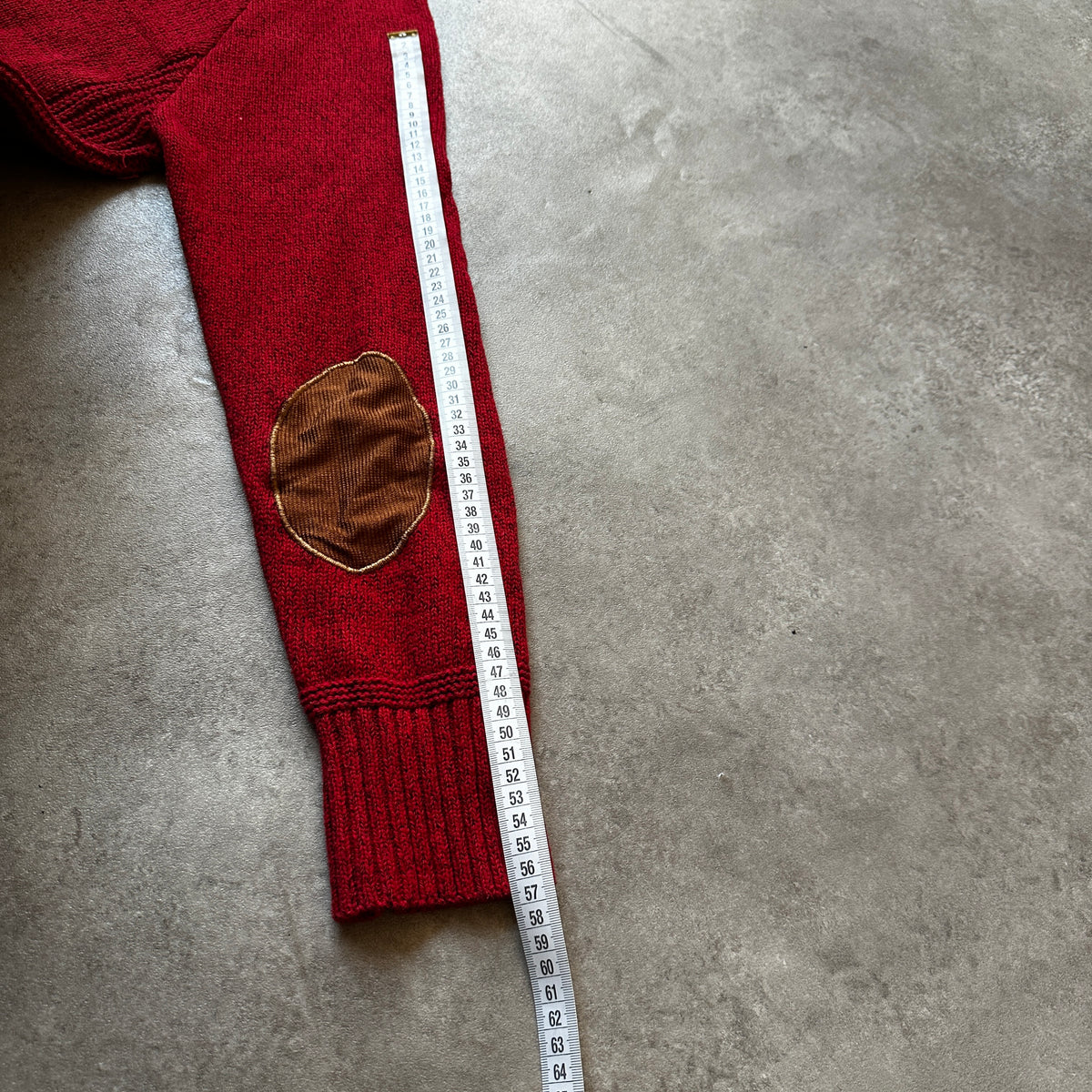 Lurenjiaodian Red Knit Crewneck Sweater M