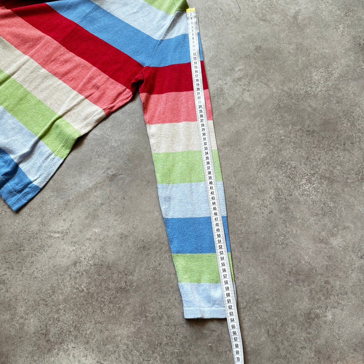 Blanche Multi-Color Striped Button Cardigan L