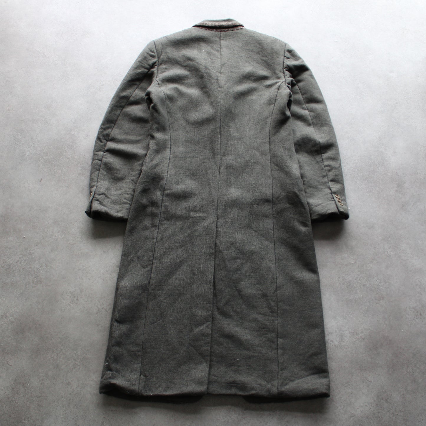 Giorgio Armani Vintage Wool Overcoat – Grey, Classic Long Fit (Man-L)