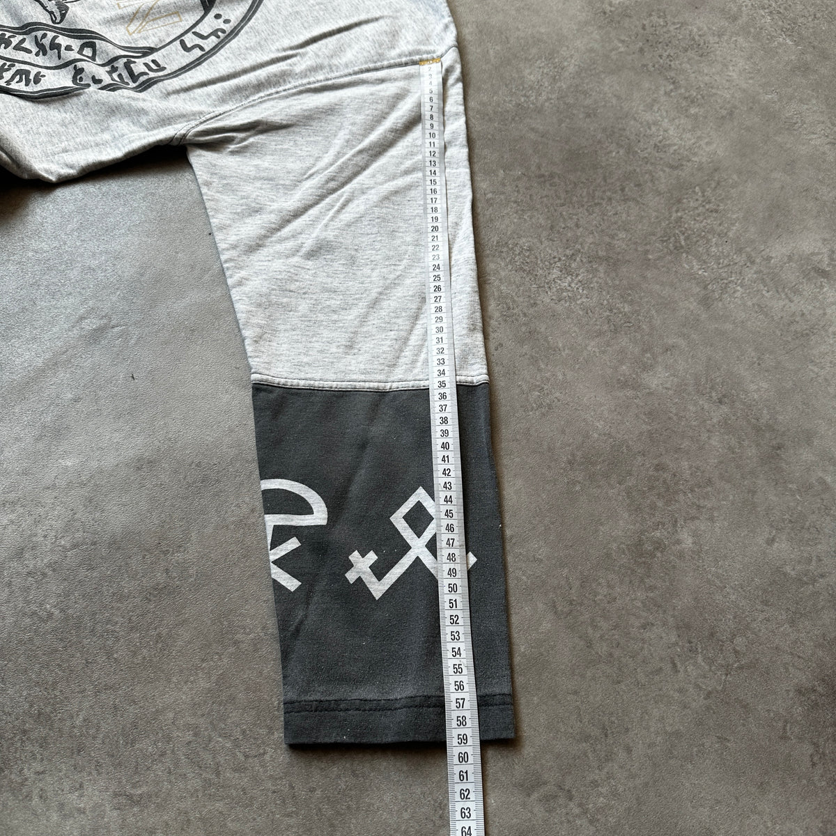 Foplin Grey & Charcoal Kanji Split Long Sleeve S