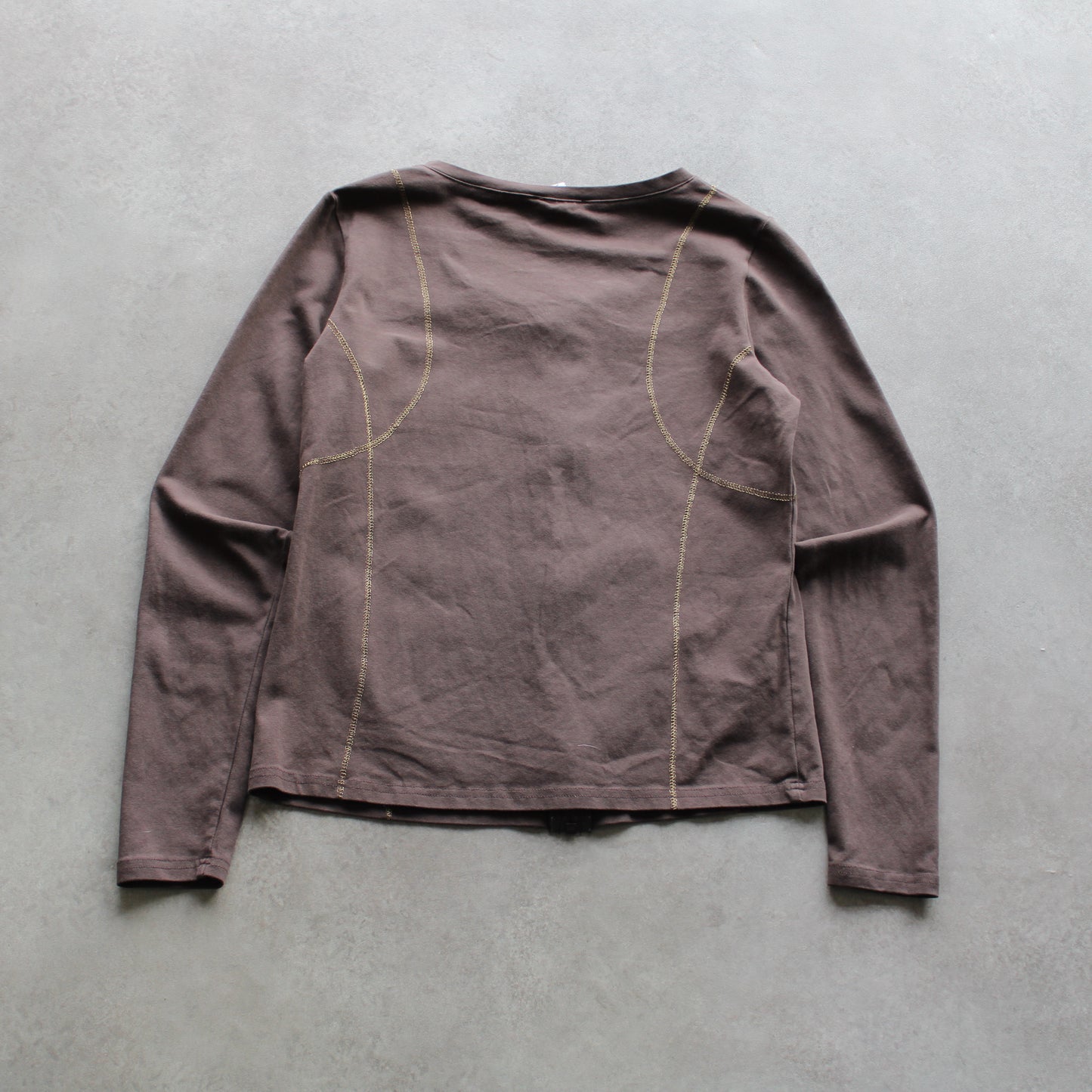 Dolce Vita Graphic Zip-Up Top – Brown (Woman-M)