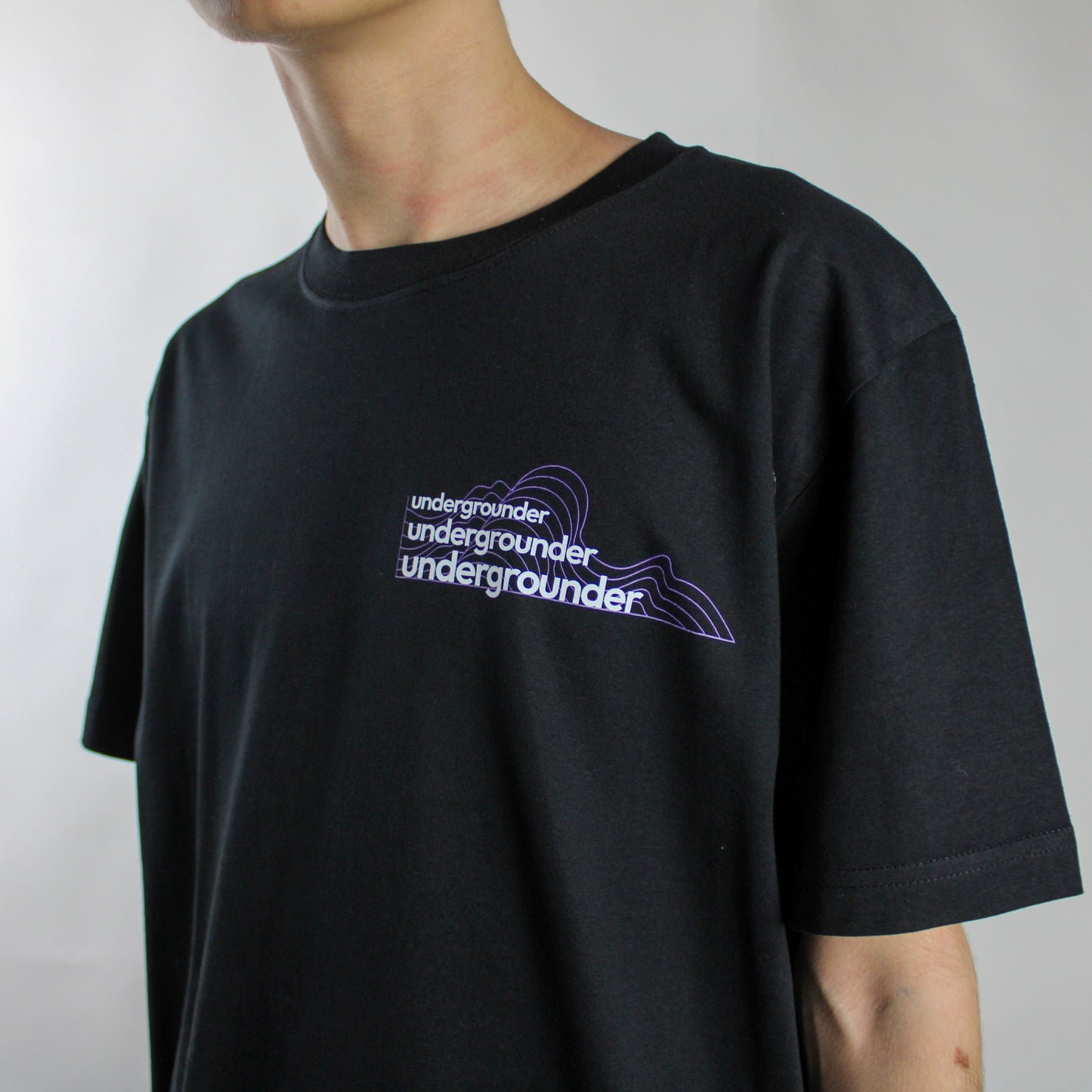 Undergrounder Black Small Printed T-Shirt