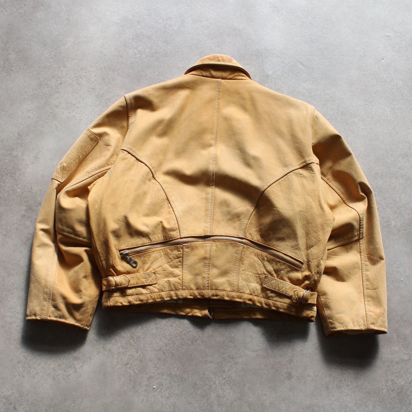 Bill-Board Leather Suede Bomber Jacket – Camel (Woman-L)