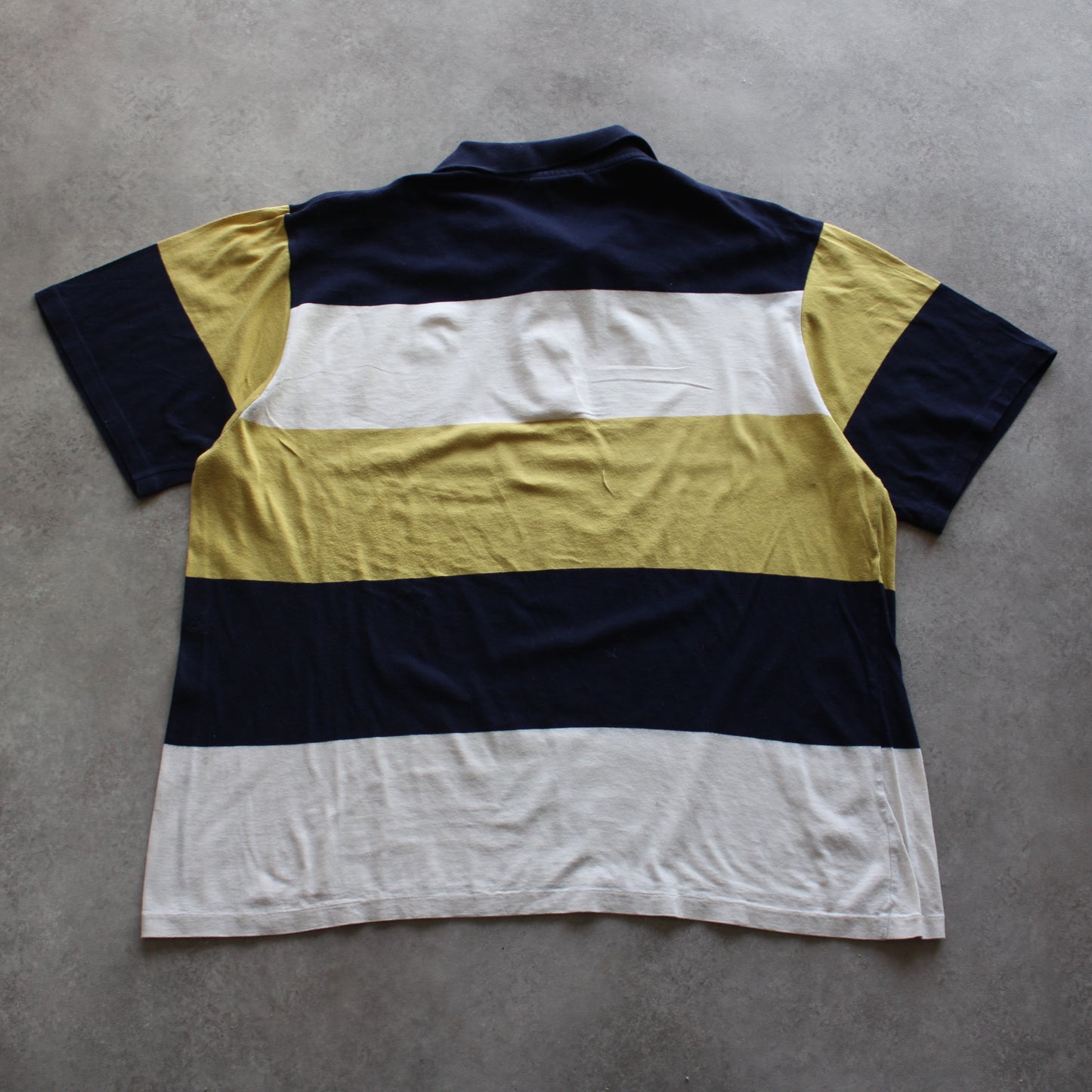Lacoste Vintage Polo Shirt - Navy/Yellow/White (Man-L)