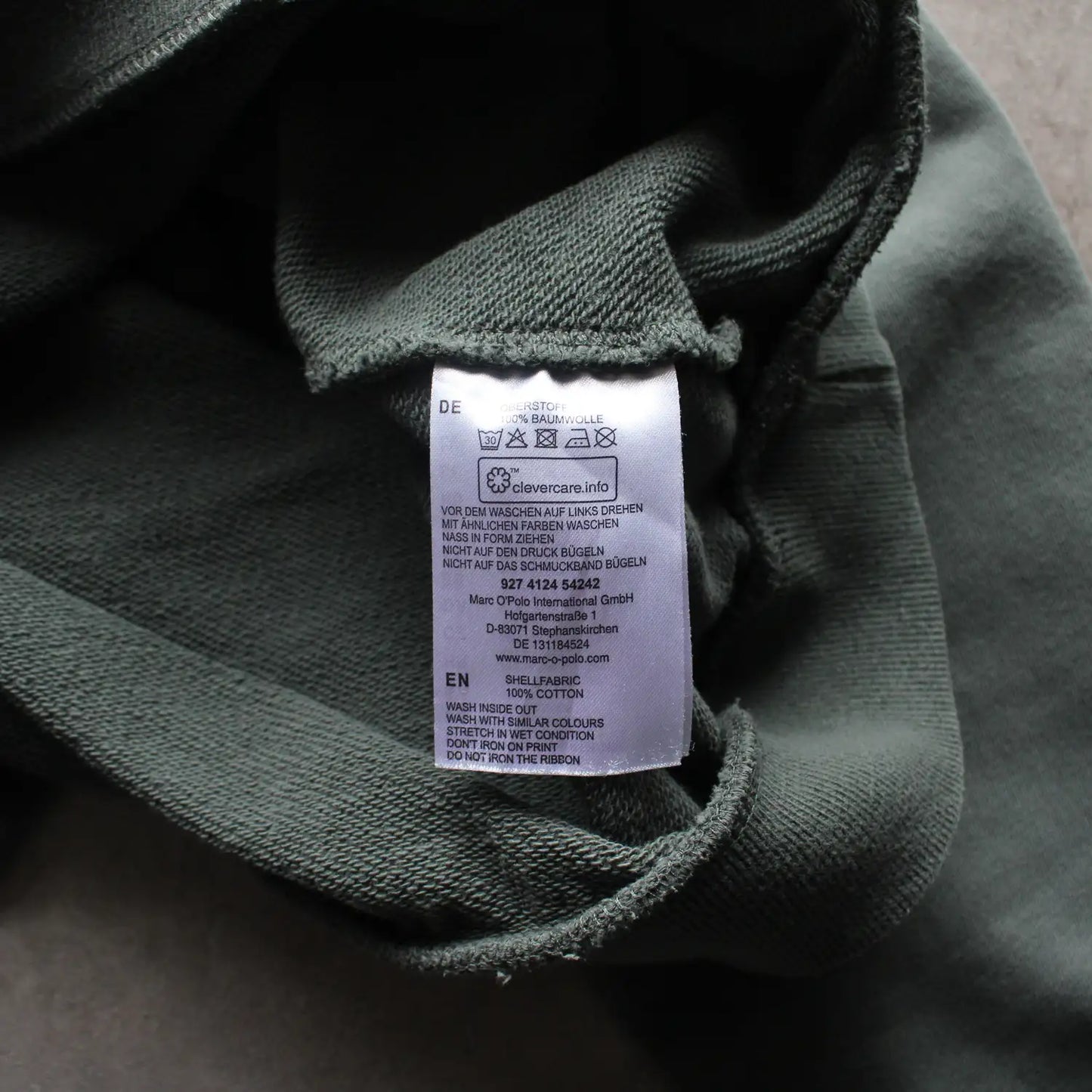 Marc O’Polo Printed Crewneck – Olive Green (Man-XXL)