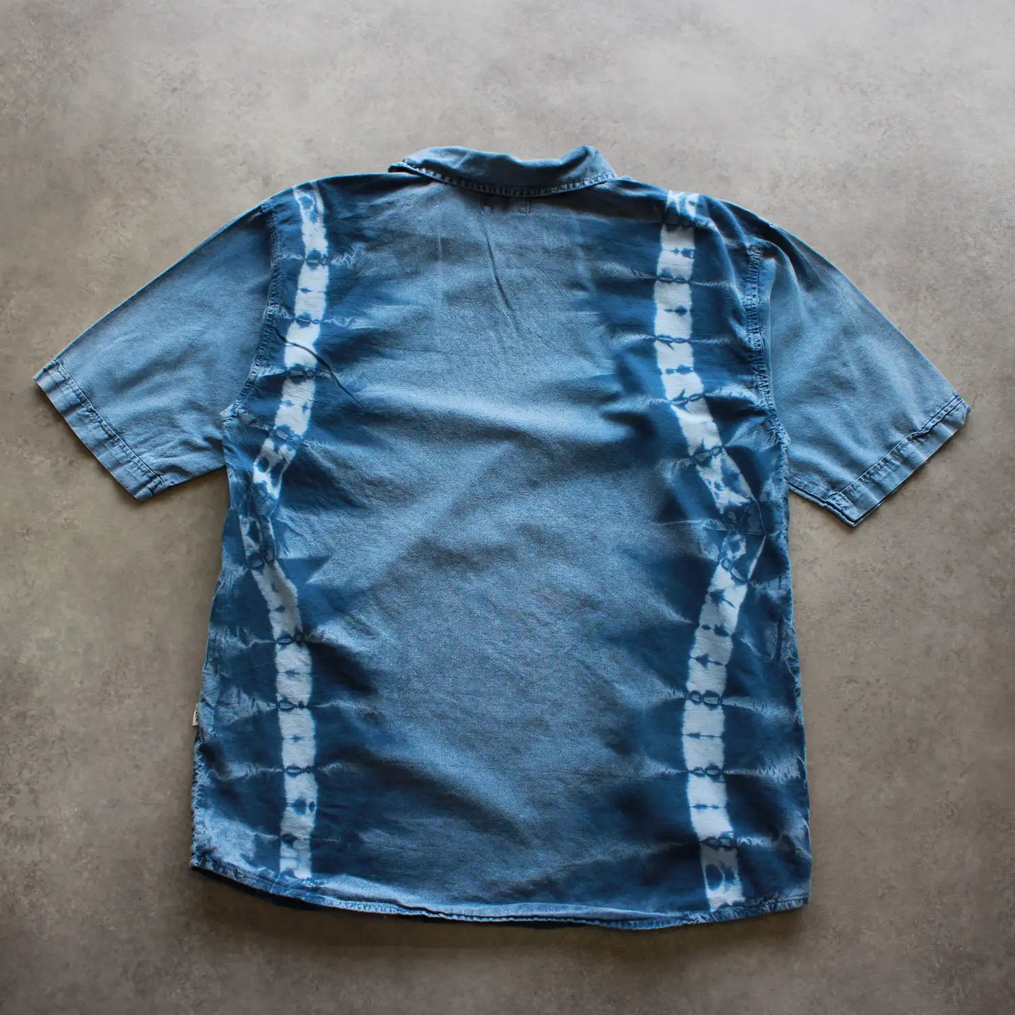 South Gate Tie-Dye Polo Shirt – Blue (Man-M)