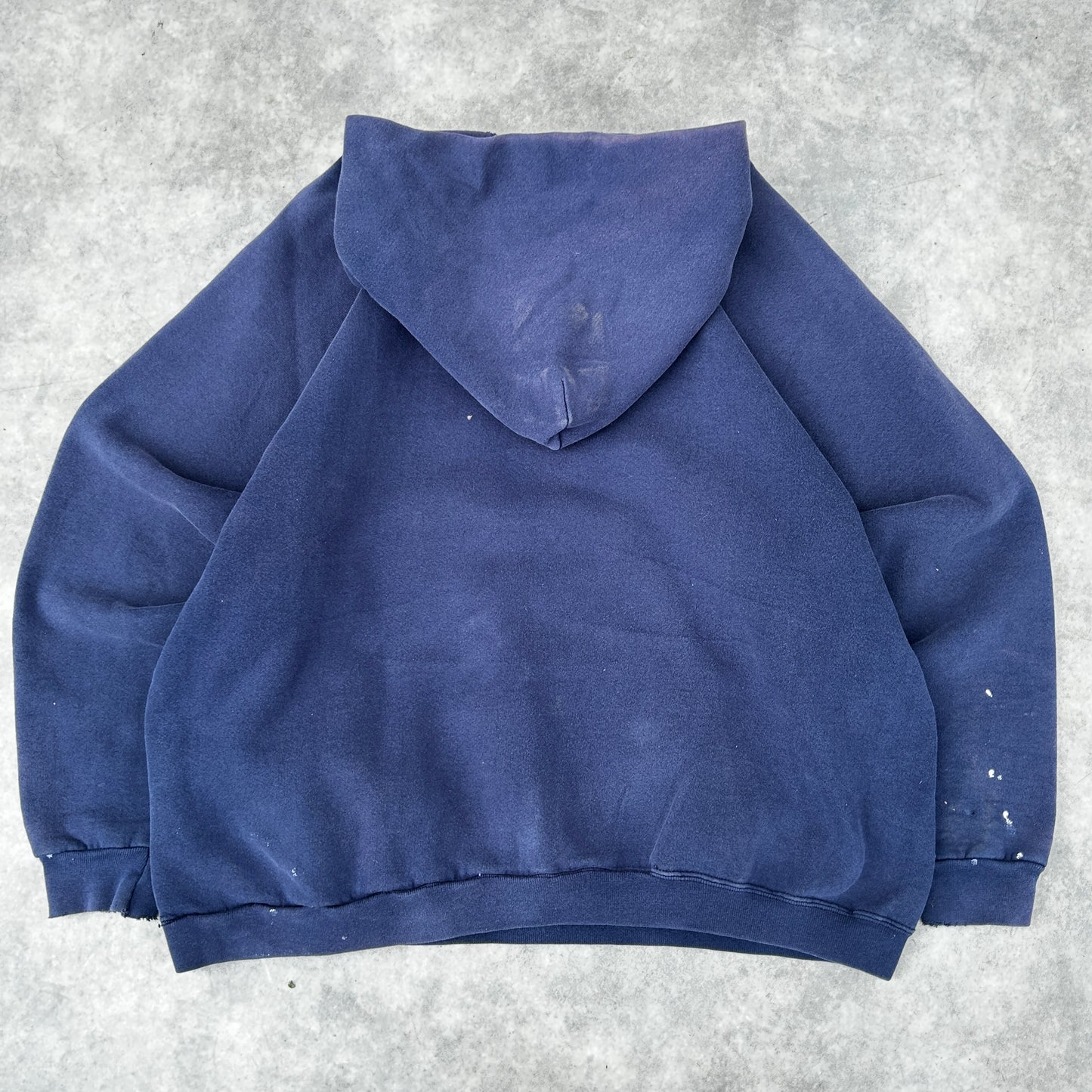 Vintage 90s Adidas Trefoil Distressed Hoodie Navy Blue