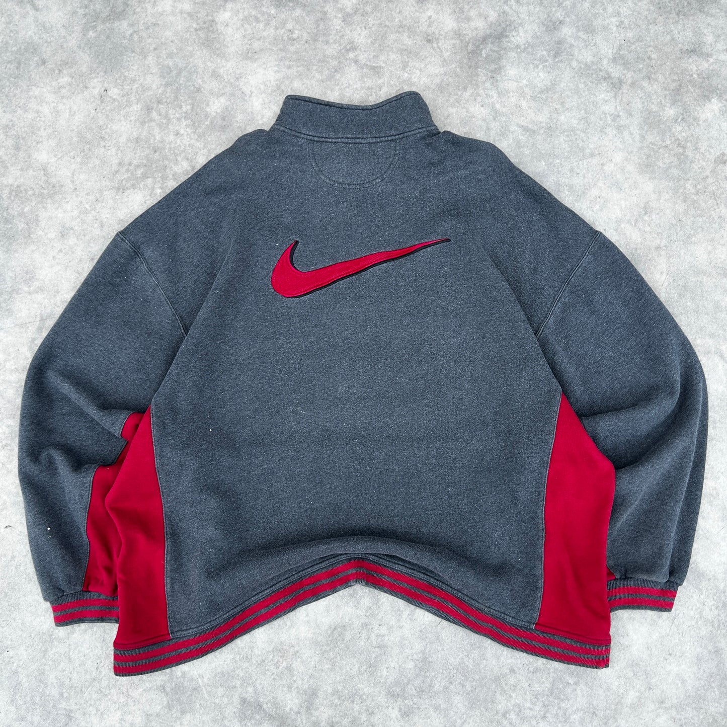 Vintage 90s Nike Quarter Zip Sweatshirt XXL Made in Singapore