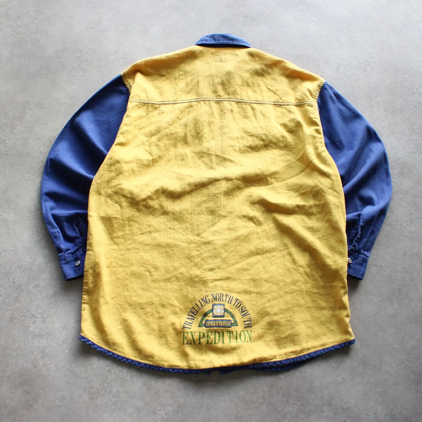 Fitt Zip-Up Checkered Shirt – Blue/Yellow (Man-M)