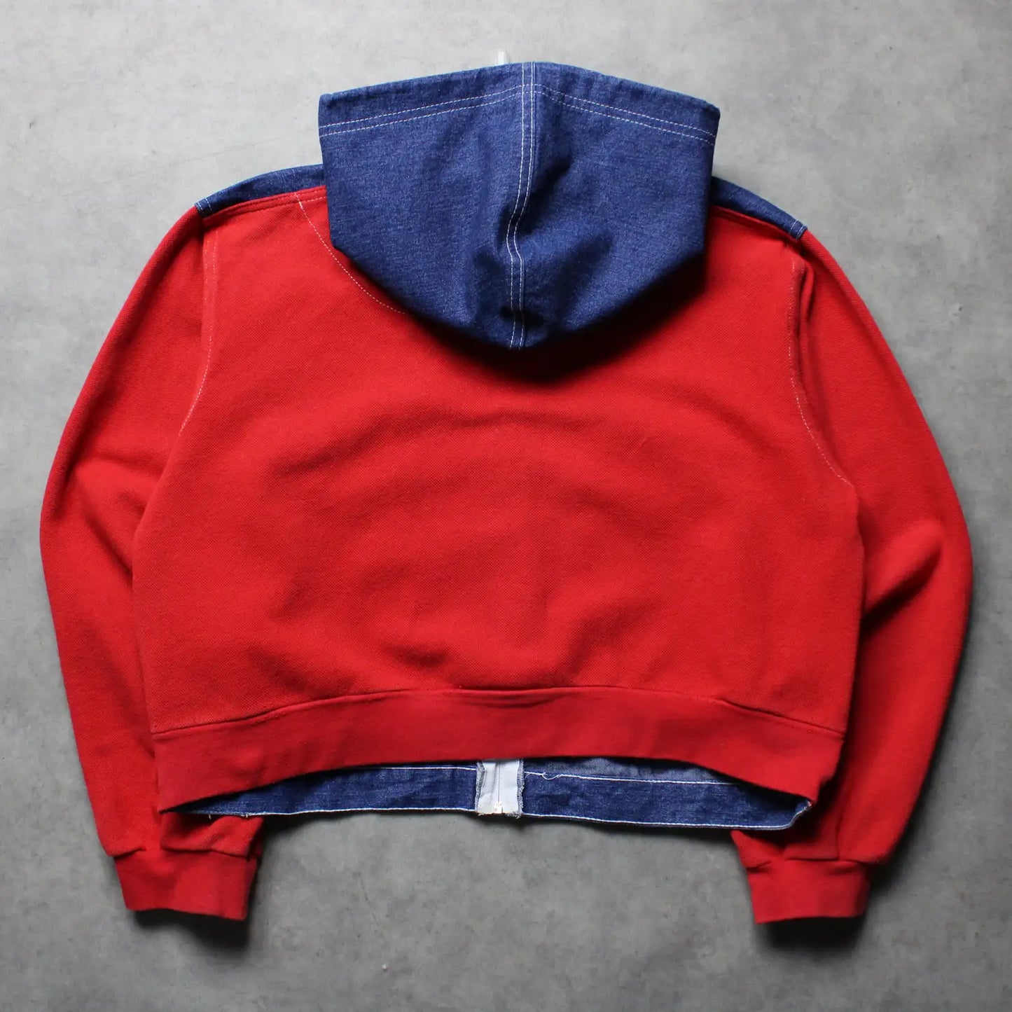 Modano Denim Zip Hoodie – Blue/Red (Woman-XL)