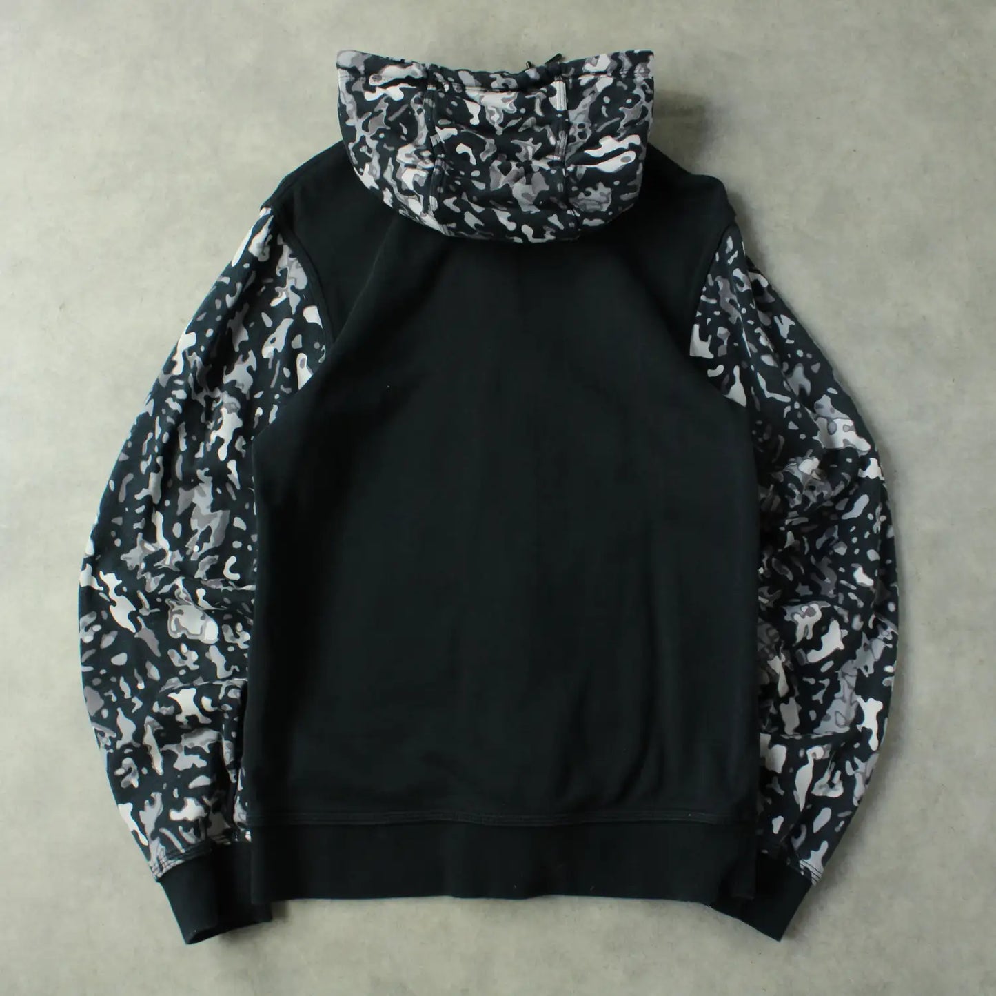 Nike Club Fleece Zip Hoodie – Black-Camo (Man-S)