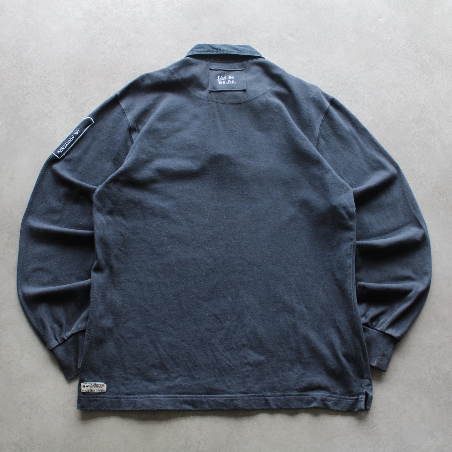 La Martina Embrioed Long Sleeve Polo Shirt (Man-L)