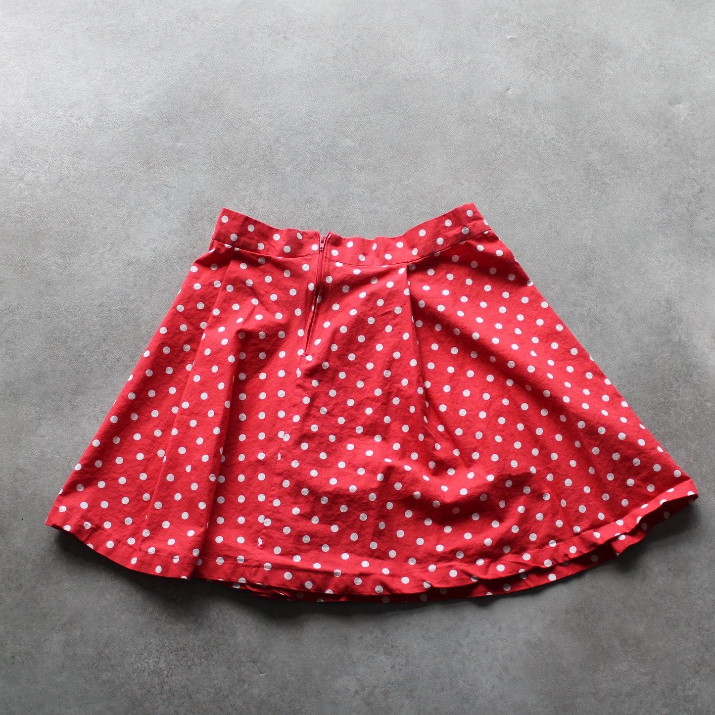 Vintage Red Polka Dot Mini Skirt (Woman-W28)