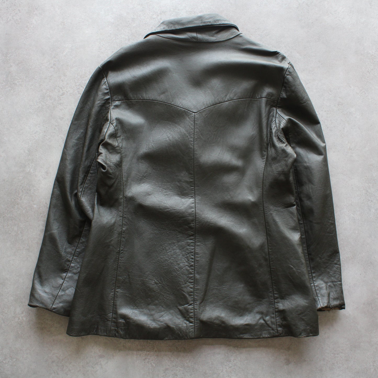 Vera Pelle Dark Green Genuine Leather Jacket (Woman-L)