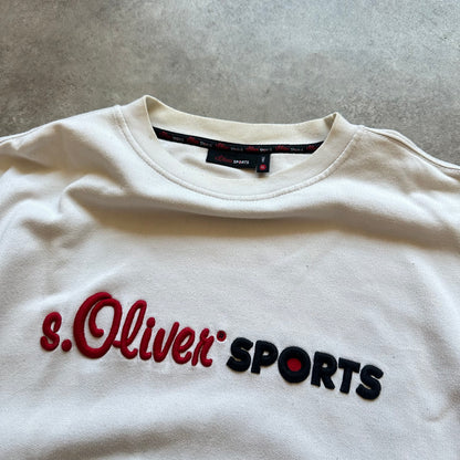 S.Oliver Sports White Sweatshirt XL