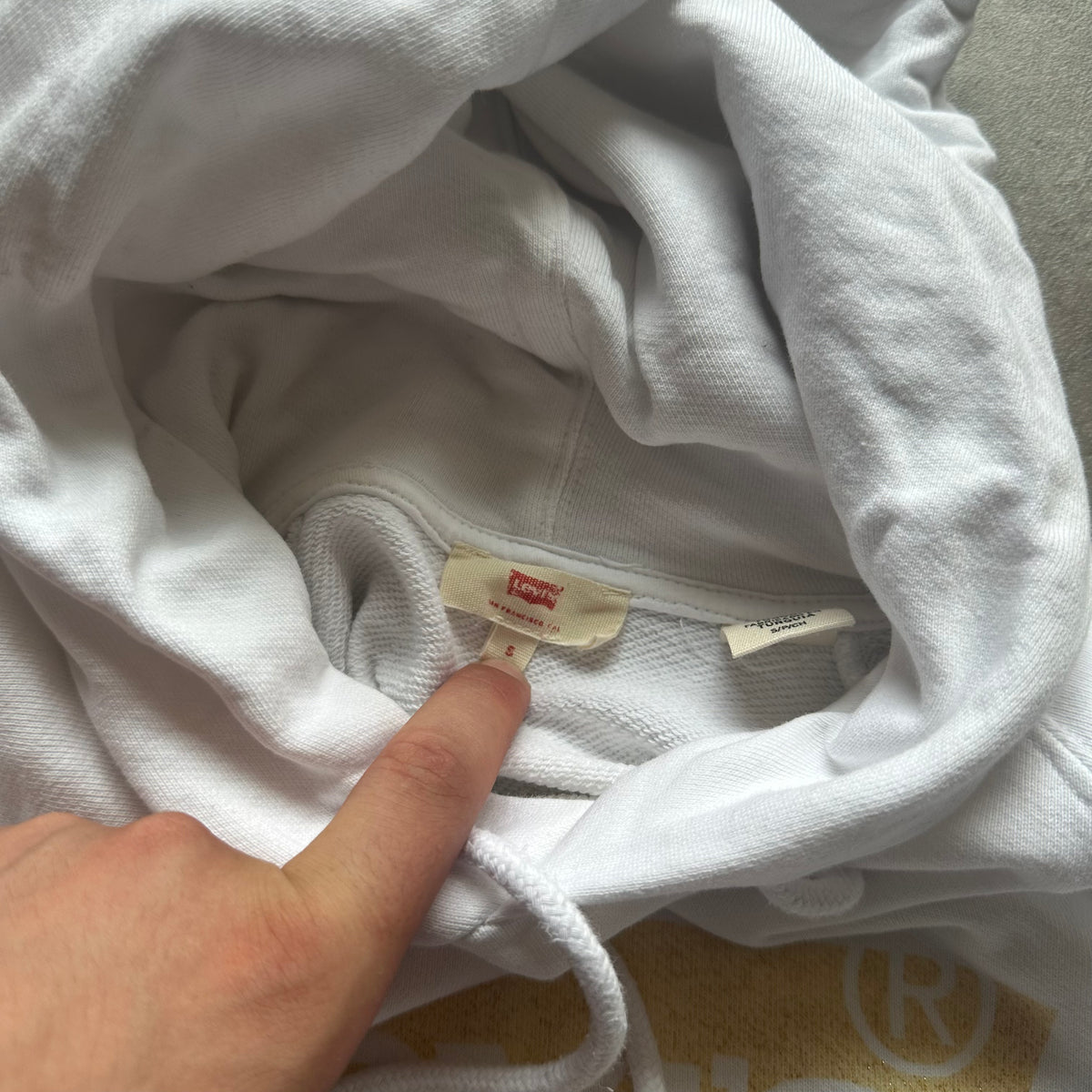 Levi’s White Gold Logo Hoodie S