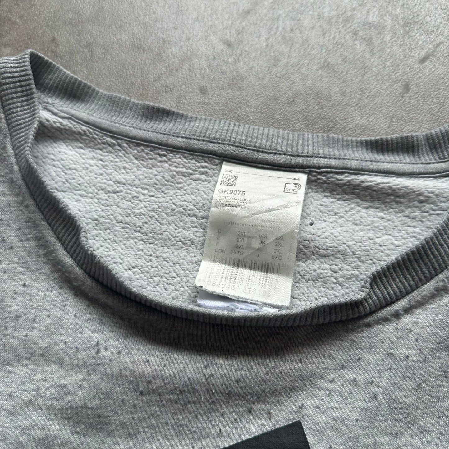 Adidas Grey Logo Sweatshirt XXL