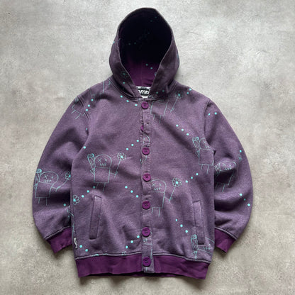 Nomis Purple Graphic Zip Hoodie M