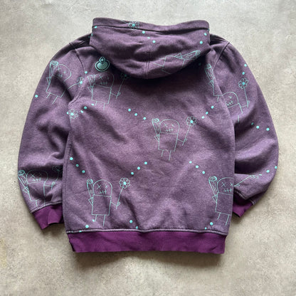 Nomis Purple Graphic Zip Hoodie M