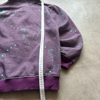 Nomis Purple Graphic Zip Hoodie M