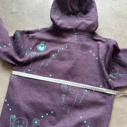 Nomis Purple Graphic Zip Hoodie M