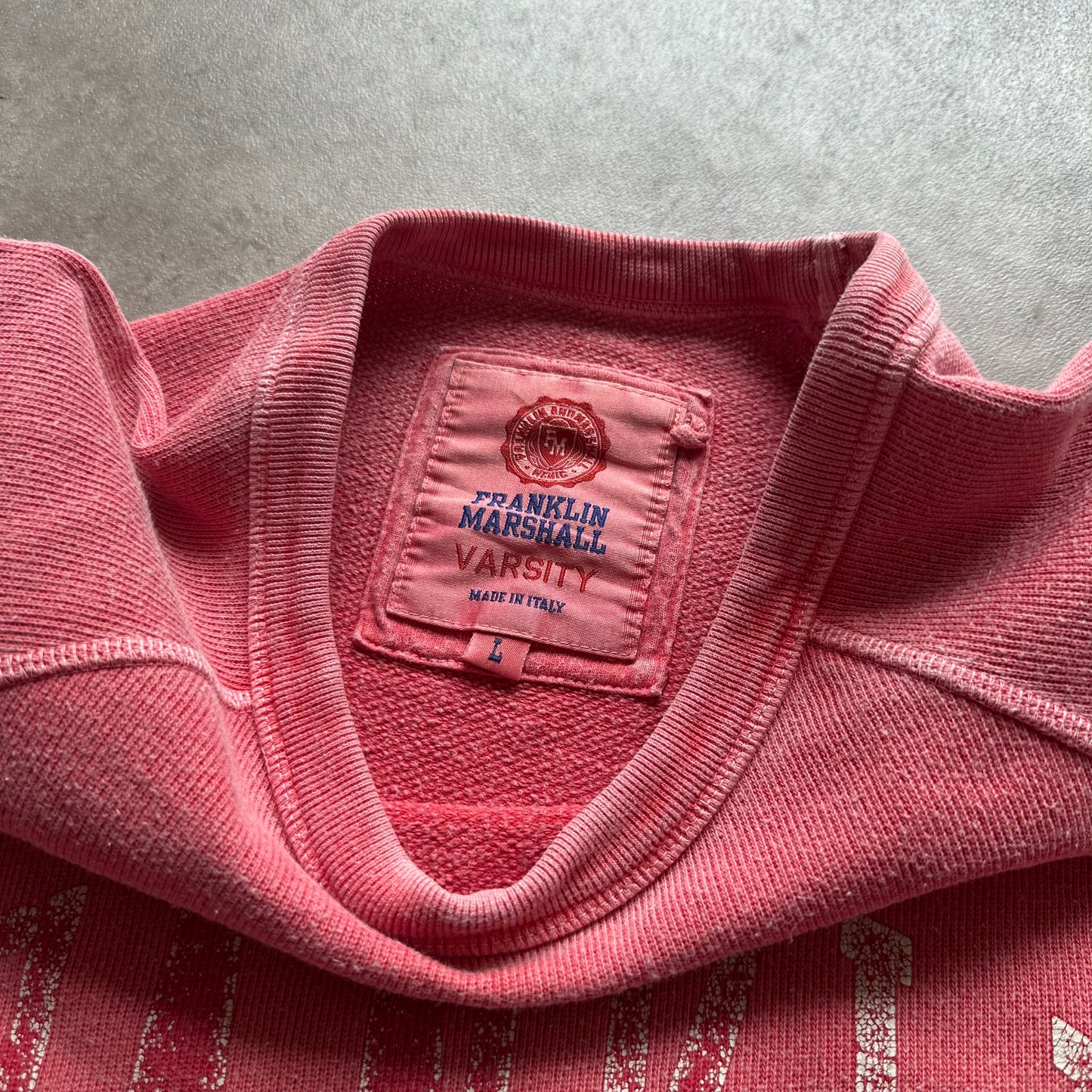 Franklin & Marshall Red Distressed Sweatshirt L