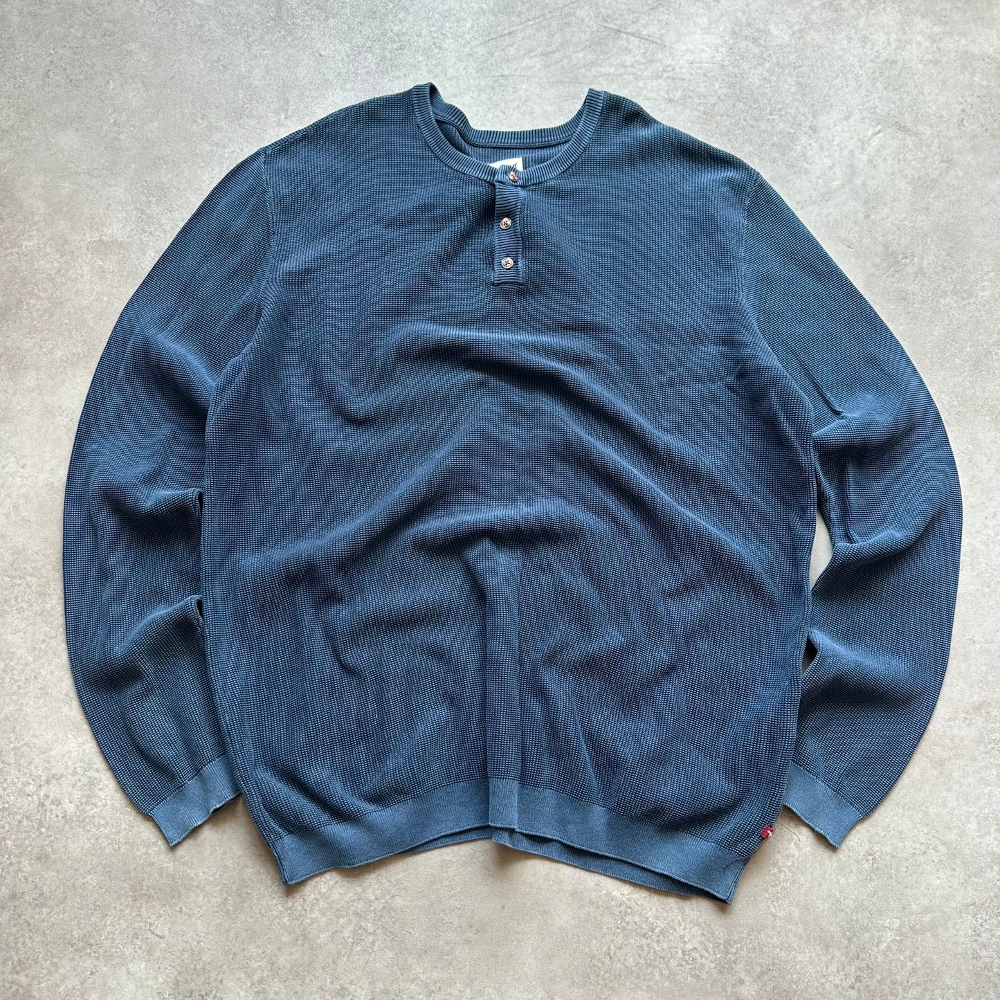 Mustang Blue Henley Sweatshirt XL