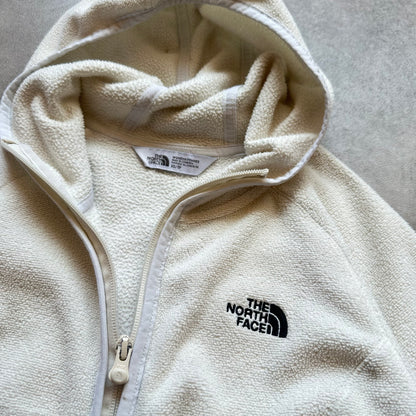 The North Face White Fleece Zip Hoodie XS