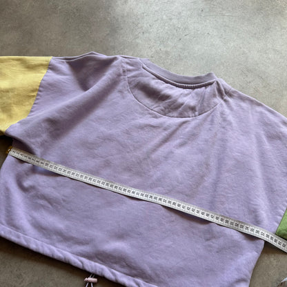 Karl Kani Pastel Colorblock Cropped Sweatshirt XS