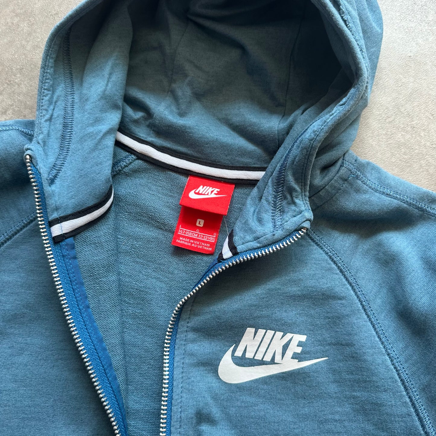 Nike Blue Zip Hoodie 147cm