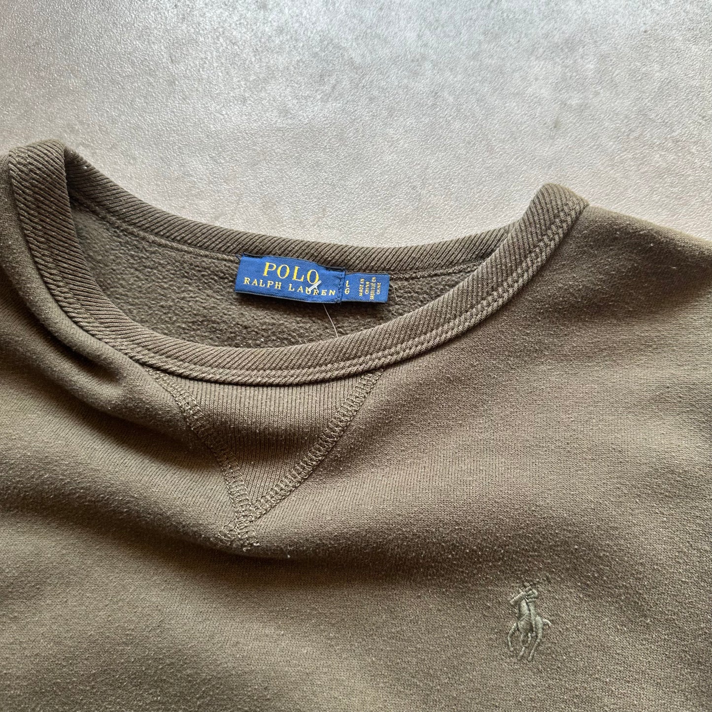 Ralph Lauren Olive Crewneck Sweatshirt L