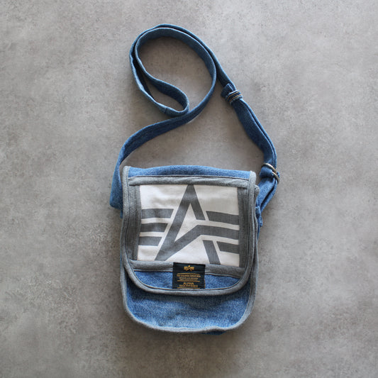 Alpha Industries Reworked Denim Shoulder Bag