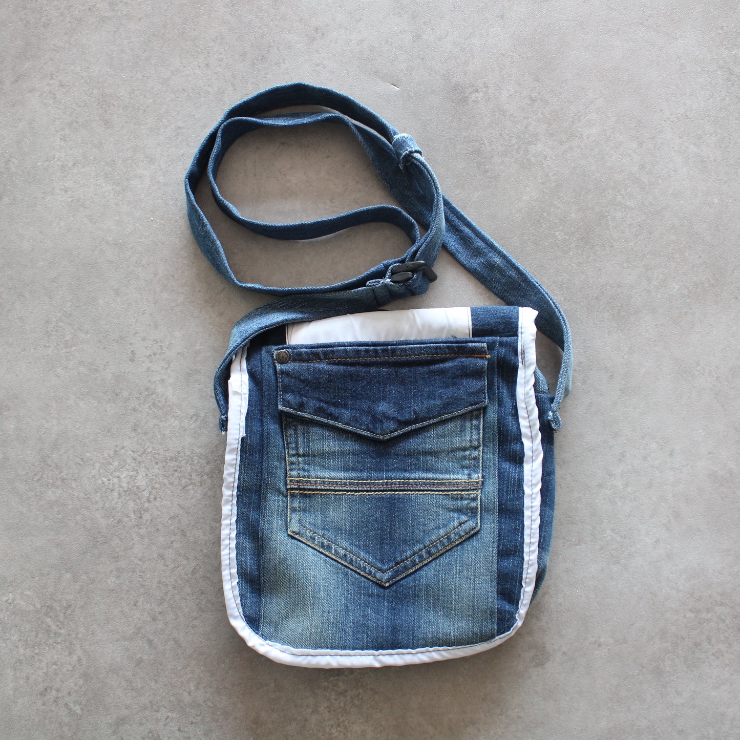 Ellesse Reworked Denim Shoulder Bag