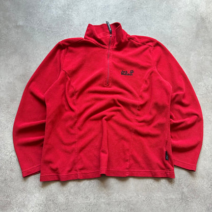 Jack Wolfskin Red Fleece Quarter Zip XXL