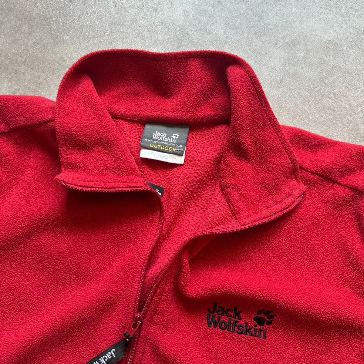 Jack Wolfskin Red Fleece Quarter Zip XXL