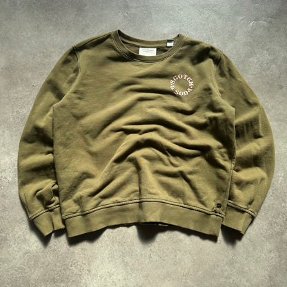 Scotch & Soda Olive Crewneck Sweatshirt M