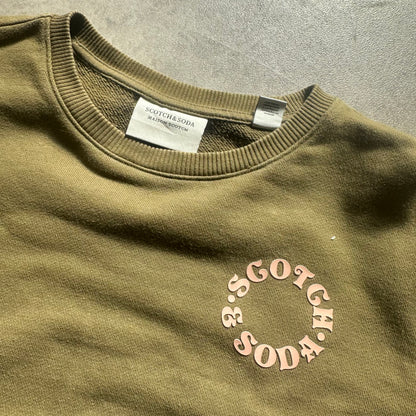 Scotch & Soda Olive Crewneck Sweatshirt M