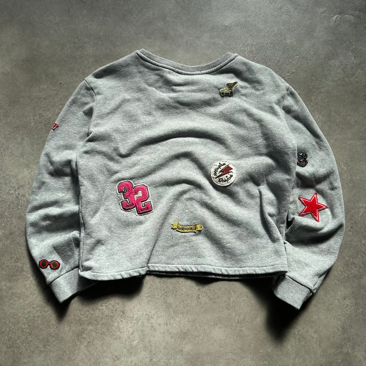 Scotch & Soda Grey Patch Crewneck Sweatshirt L