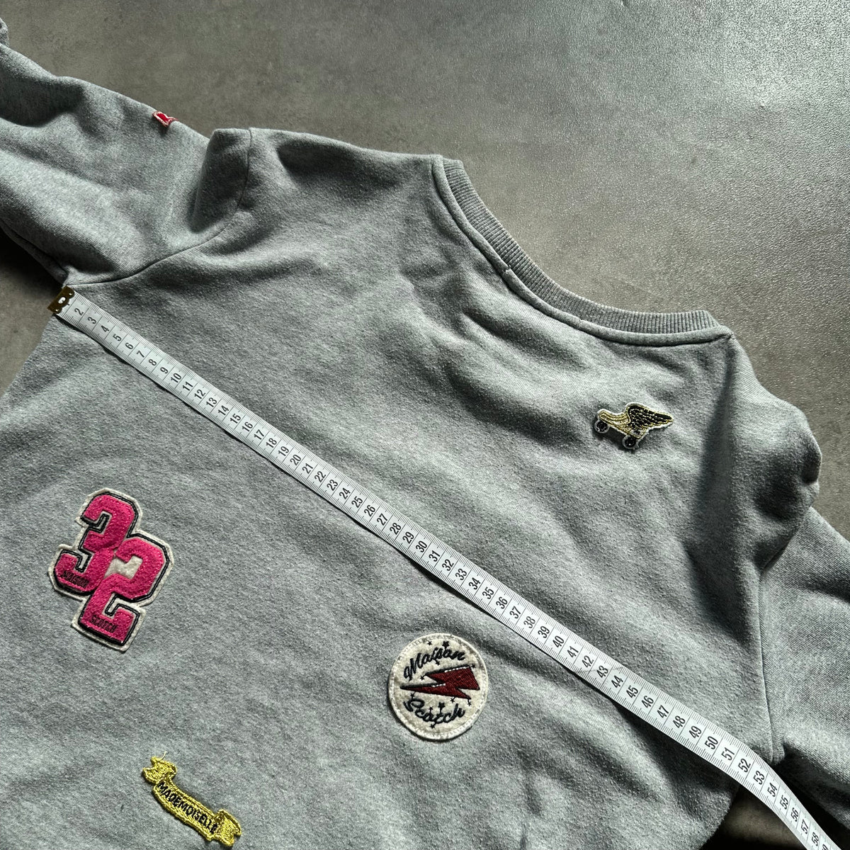Scotch & Soda Grey Patch Crewneck Sweatshirt L