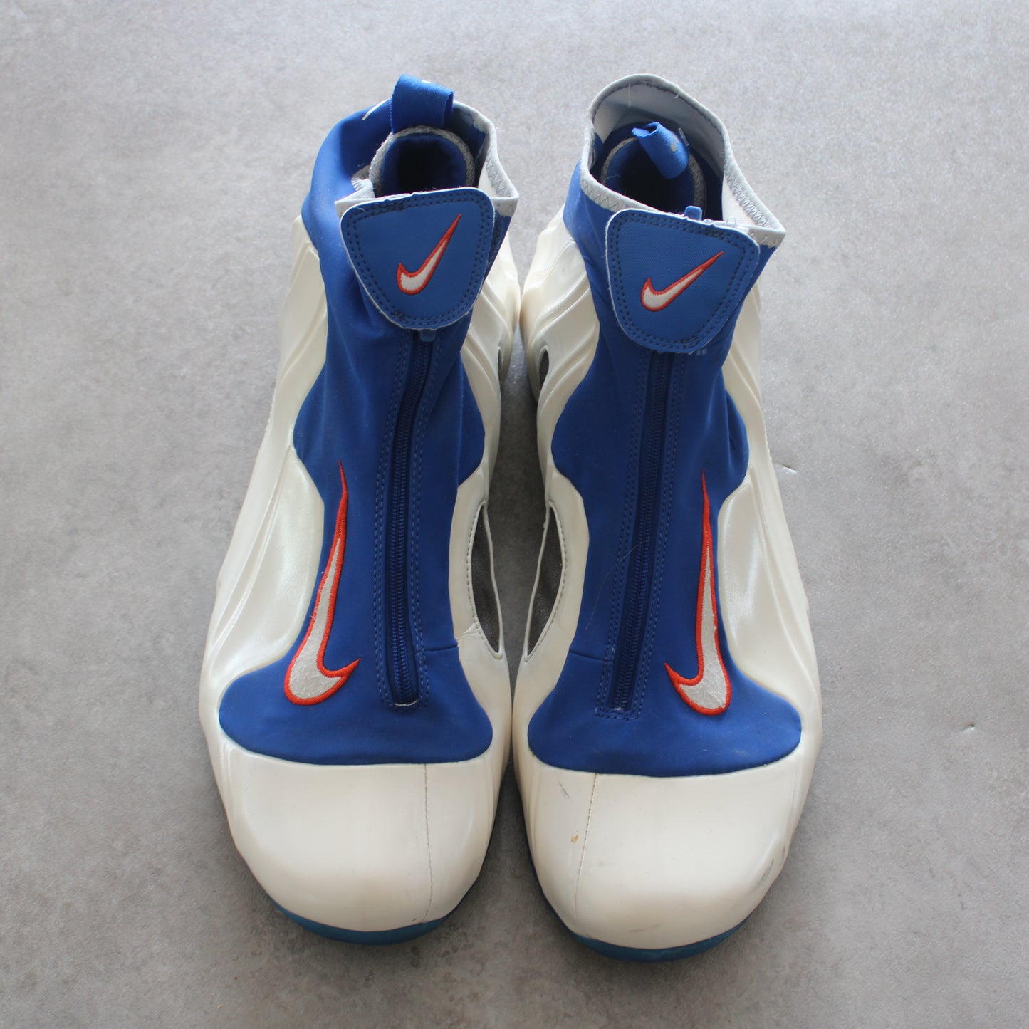 Nike Air Flightposite 2014 White Blue New York Knicks Home Mens (Size-EUR 48,5)