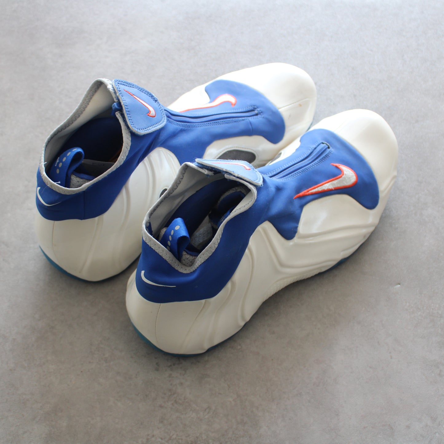 Nike Air Flightposite 2014 White Blue New York Knicks Home Mens (Size-EUR 48,5)
