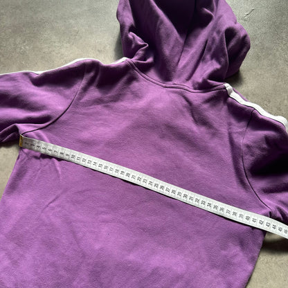 Adidas Purple Three Stripe Zip Hoodie S