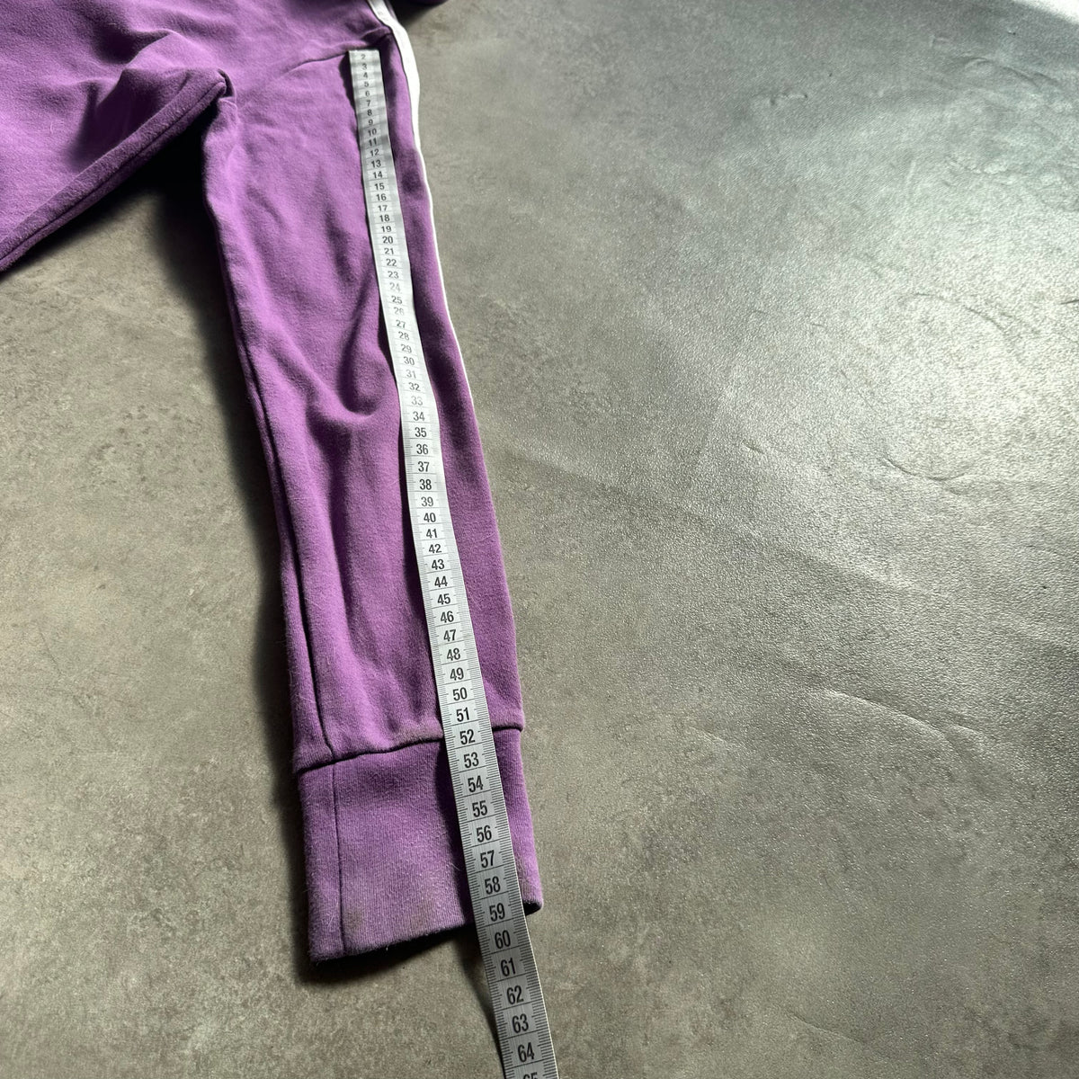 Adidas Purple Three Stripe Zip Hoodie S