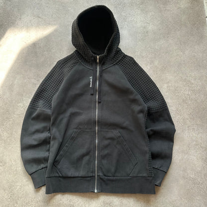 Reebok Black Quilted Zip Hoodie M