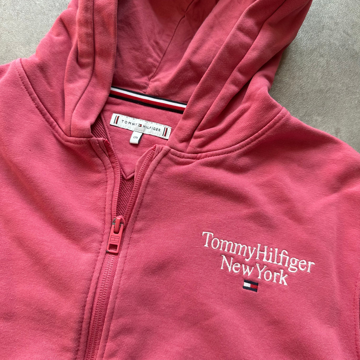 Tommy Hilfiger Pink Zip Hoodie 176cm