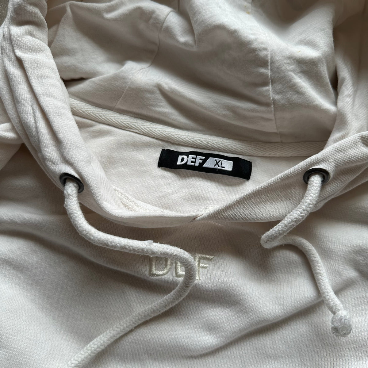 Def White Oversized Hoodie XL