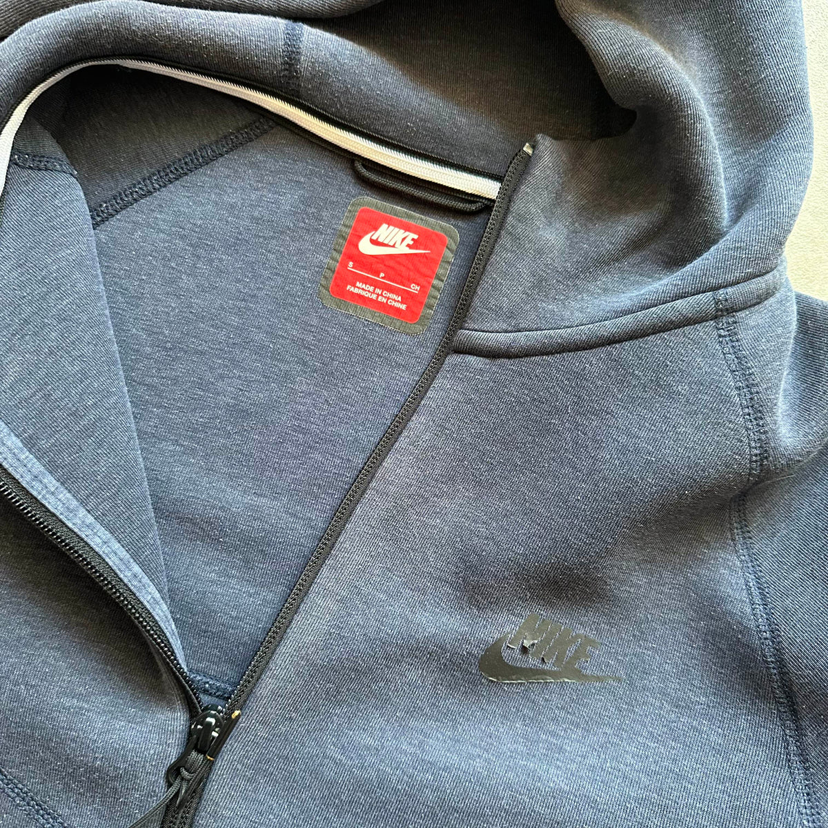 Nike Blue Tech Fleece Zip Hoodie S