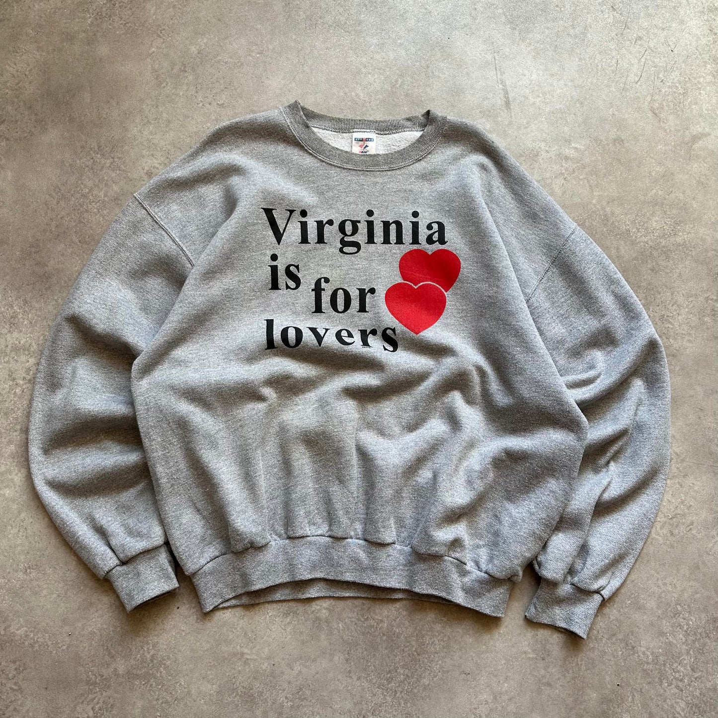 Jerzees Virginia Is For Lovers Grey Sweatshirt L