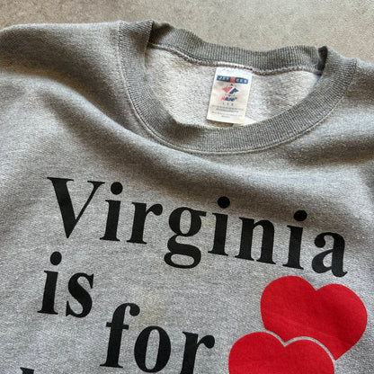 Jerzees Virginia Is For Lovers Grey Sweatshirt L